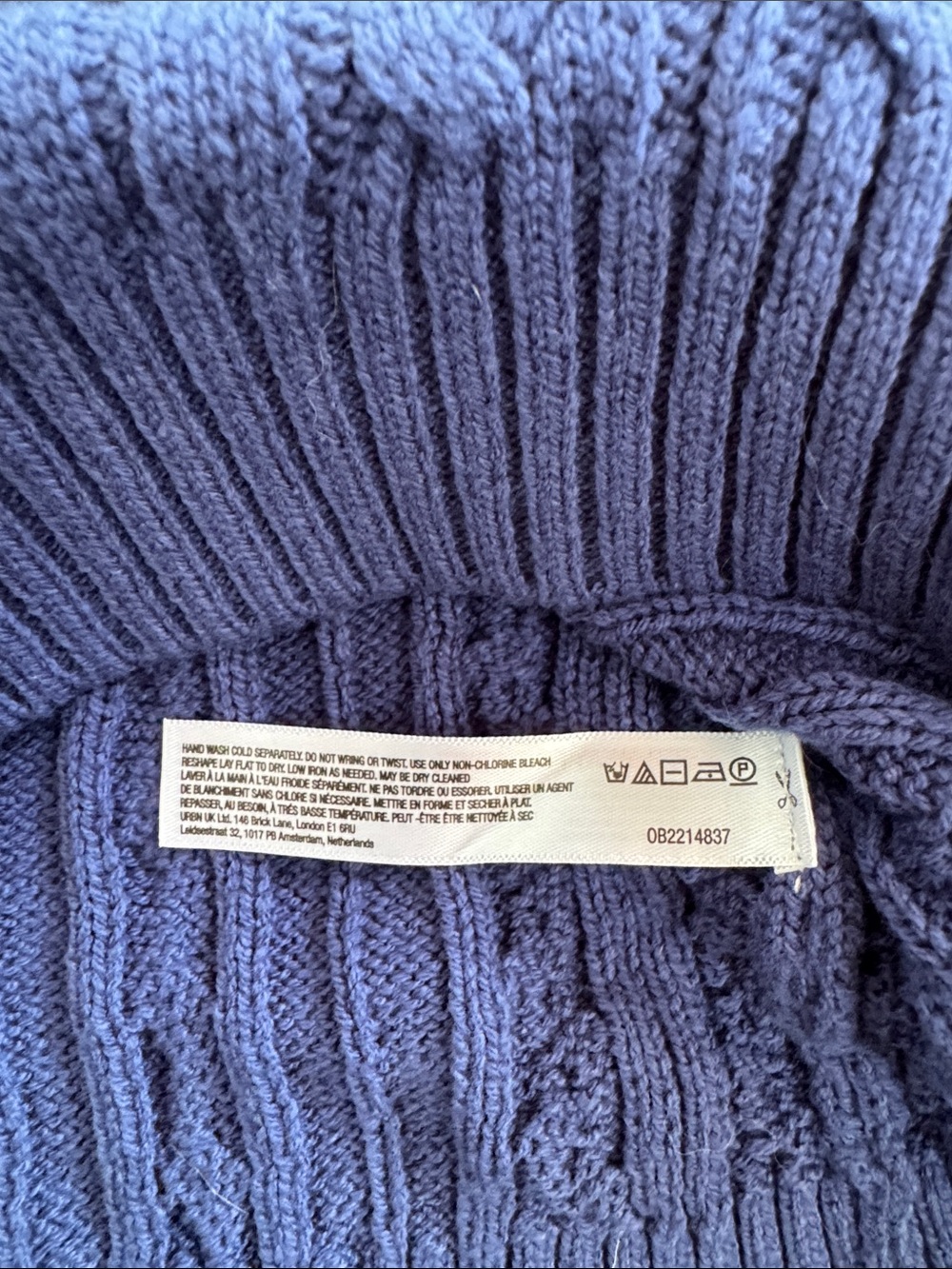 NWT navy blue Seahorse Celandine sweater from Anthropologie - large - Picture 6 of 9